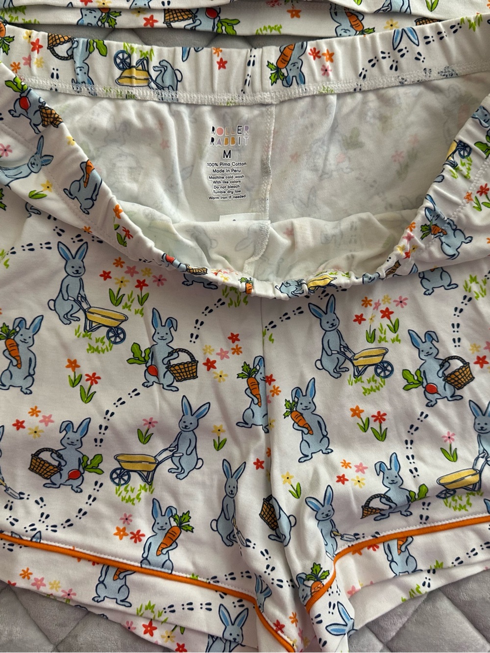 Hoppy Spring Rabbit Bunny Pajama Set - Picture 4 of 4